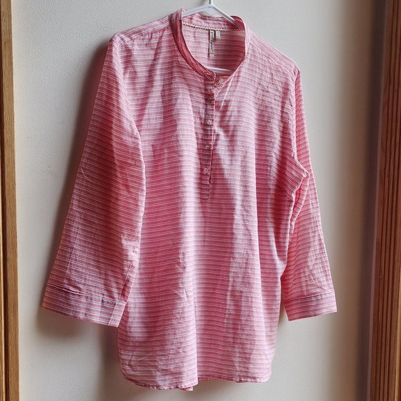 Grand & Greene Rose Striped Button-Up Blouse - Picture 1 of 16